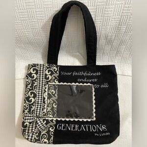 Sleek Black Tote Bag with Dual Straps